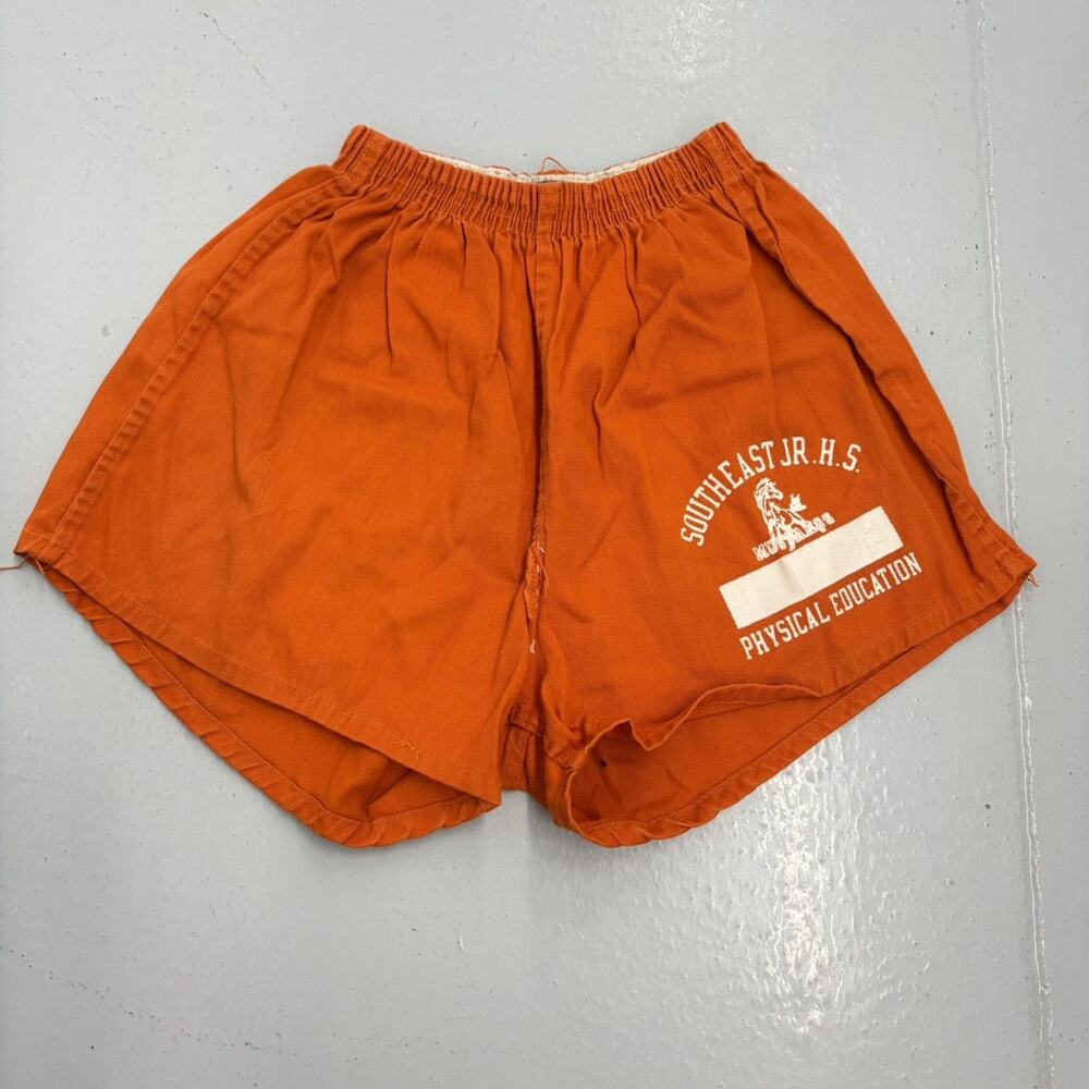 Vintage 70s Southeast HS Champion Orange Shorts 28x3